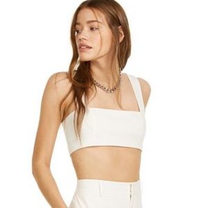 Danielle Bernstein cropped tank white